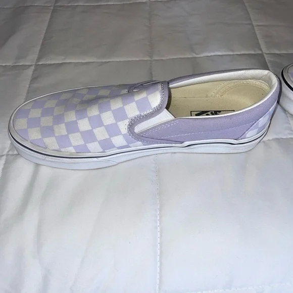 Vans Kids Slip-On Shoes - Purple Checkered - Picture 5 of 7